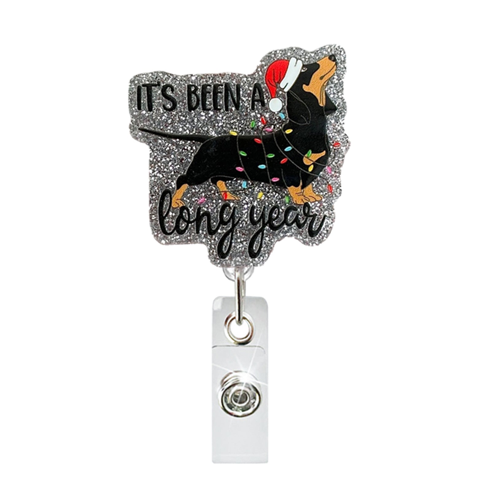 Wholesale Christmas acrylic glitter retractable pull-out